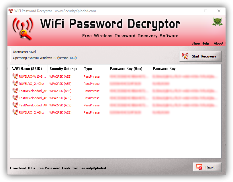 WiFi Password Decryptor - Claves Wi-Fi