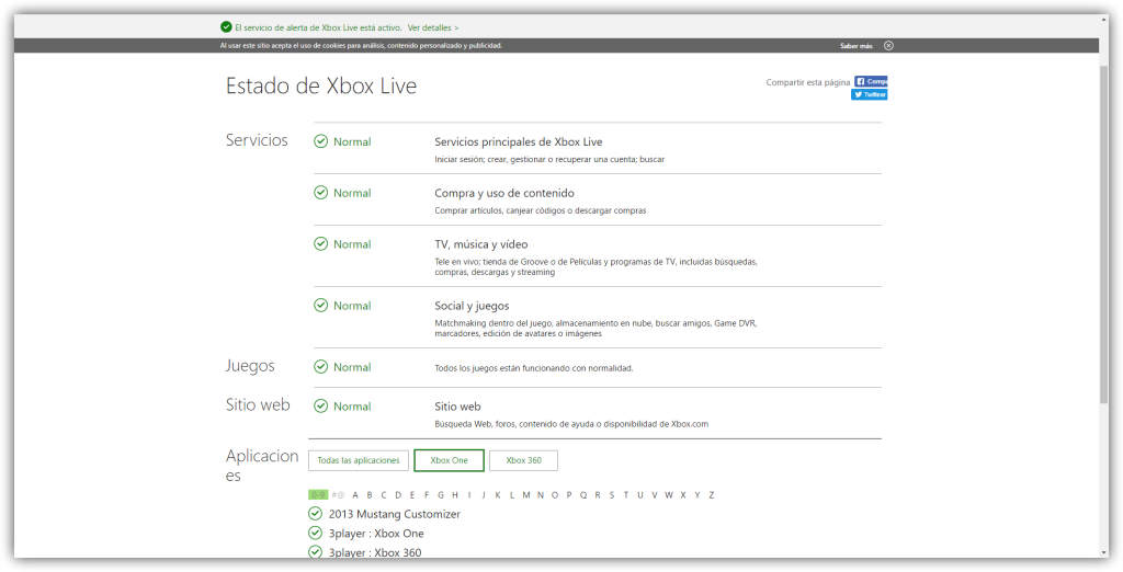 Estado de Xbox Live
